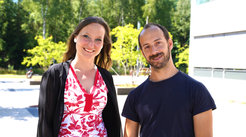 Research Group Leader Dr. Judith Klatt with Doctoral Student Daniel Doherty Weason.