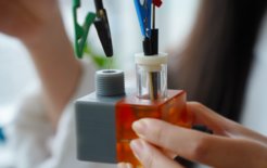 Elektrobiochemische Reaktionskammer, in dem der künstliche Stoffwechselweg abläuft.