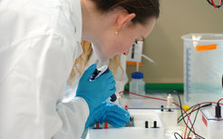 ..before it is separated using agarose gel electrophoresis and visualised as bands under UV light.