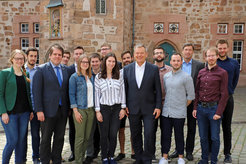 Wie kann dieTeilnahme am iGEM-Wettbewerb nachhaltig unterstützt werden? Um diese Frage ging es am 17.07. im Gespräch mit Oberbürgermeister Dr. Thomas Spies.